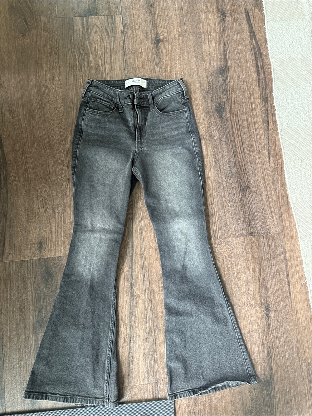 Hollister faded black Flare Jeans - High-Rise flare never worn
